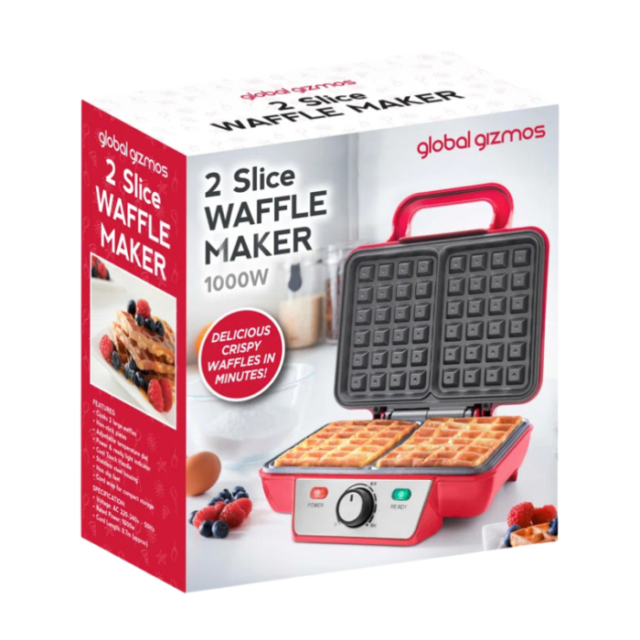 Global Gizmos 2 in 1 Waffle Maker